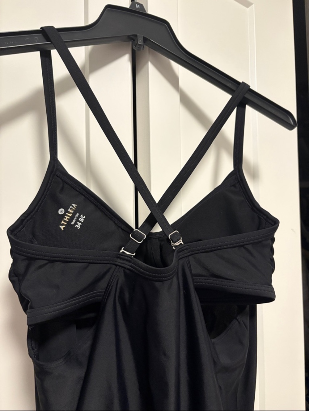 NWT [Athleta] Tankini Swim Top / Side Ruched Dress in Black Women’s 34B/C - Picture 9 of 12